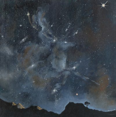 La Constellation du Cerf. Acryliques sur bois