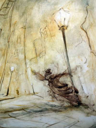   L'homme et le réverbère